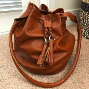 ZARA Trafaluc Leather Bucket Bag